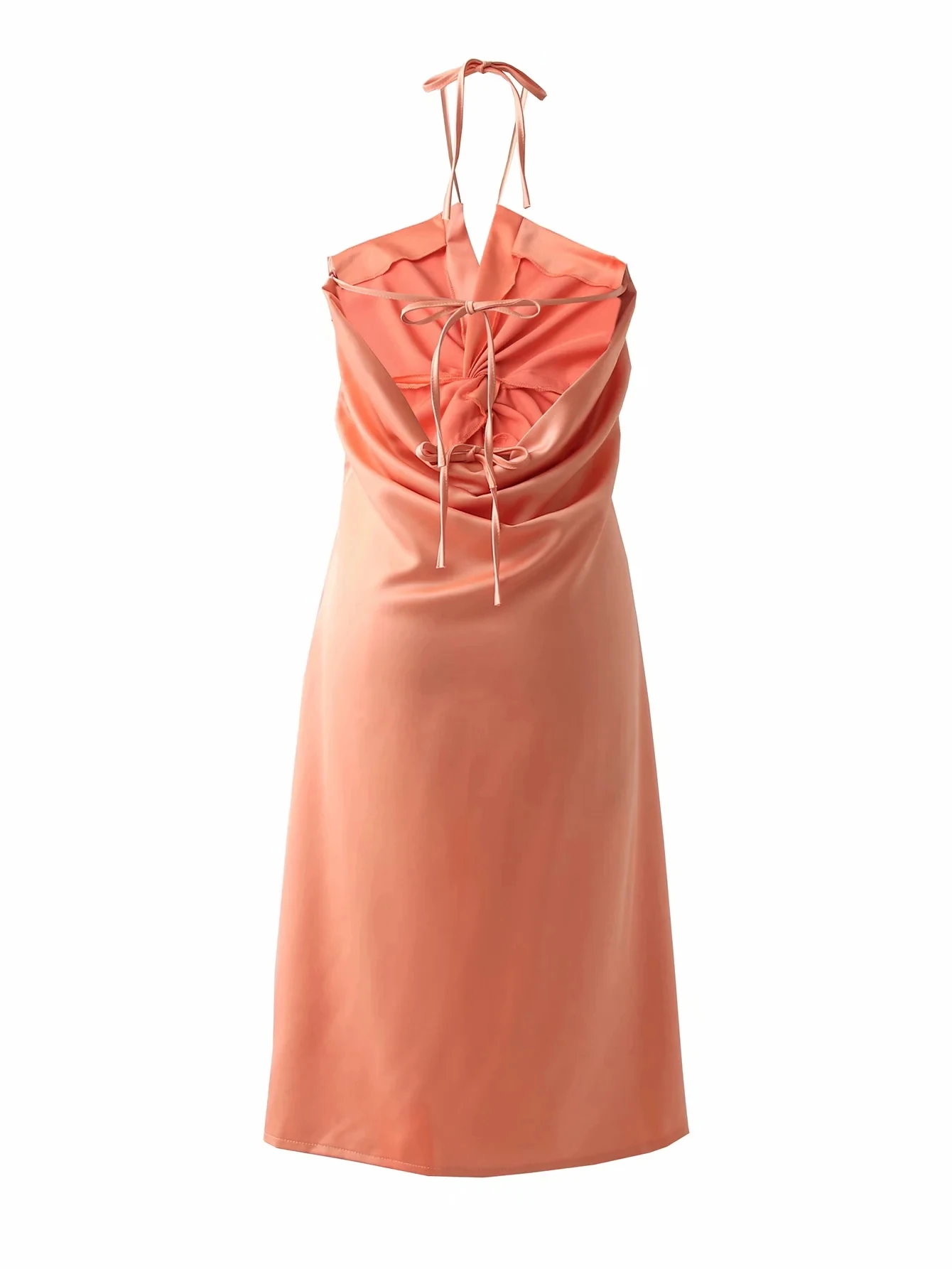 

Summer Dress 2021 Women fashion Backless Women Sexy Draped Long Dresses Irregular Sleeveless Medium length Suspender Dress