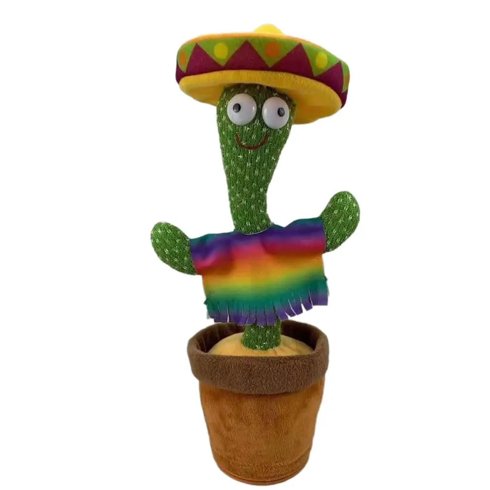 Dancing Cactus Electron Plush Toy Soft Plush Doll Babies Cactus That Can Sing And Dance Voice Interactive Bled Stark Toy For Kid