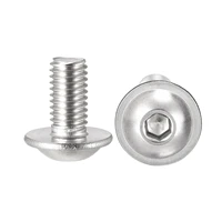 uxcell m5x10mm 304 stainless steel flanged button head socket cap screws 50 pcs