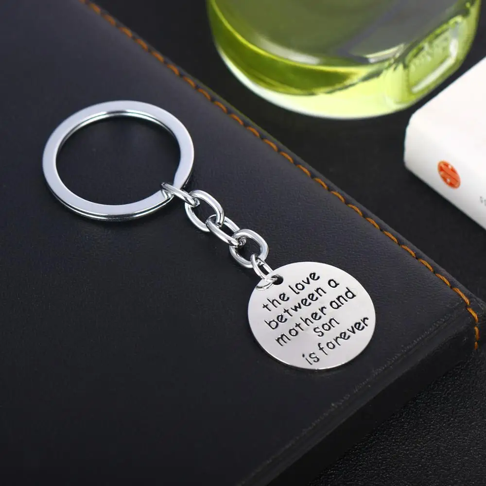 12 шт любовь между мама и сын навсегда брелок круглый с подвесками для ключей день