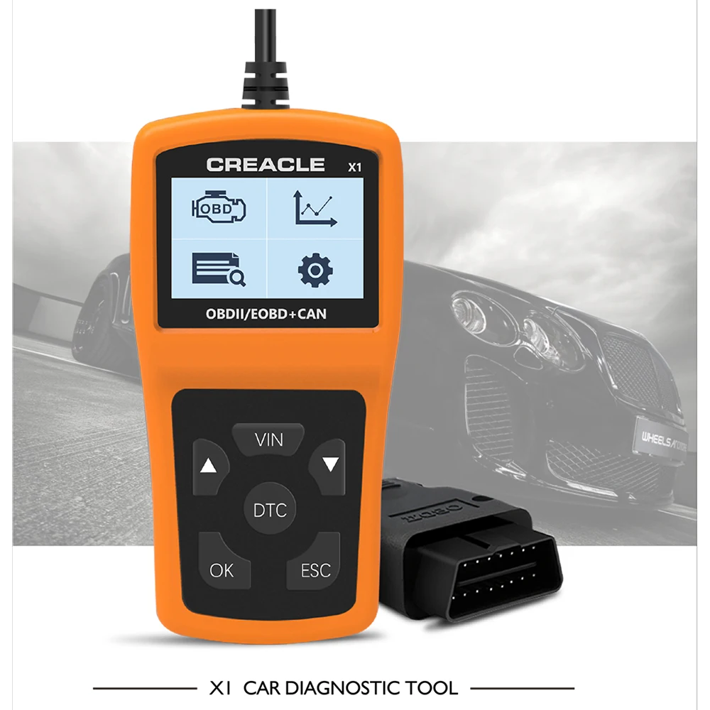 X1 OBD считыватель кодов OBD2 сканер автомобильный диагностический инструмент для проверки неисправностей двигателя Автомобильный сканер многоязычный для чтения данных в реальном времени