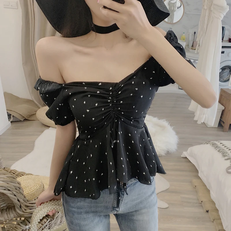 

Летняя одежда для полных девушек, сексуальная шифоновая рубашка с V-образным вырезом, супердевушка в западном стиле для слегка полных, больш...