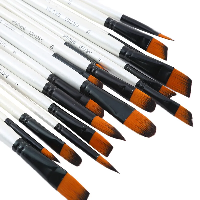 6 шт набор нейлоновых волосяных деревянная ручка акварель кисть для рисования