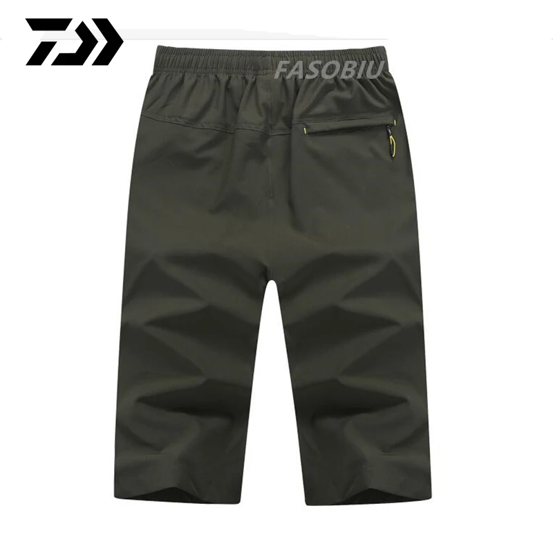 

Daiwa Men's Fishing Shorts Pants Drawstring Outdoor Sprots Pants Summer Breathable Multi Pockets Quick Dry Fishing Pants