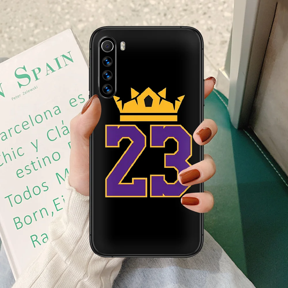 

king James 23 Basketball Phone case For Xiaomi Redmi Note 4A 4X 5 6 6A 7 7A 8 8A 4 5 5A 8T Plus Pro black shell luxury prime
