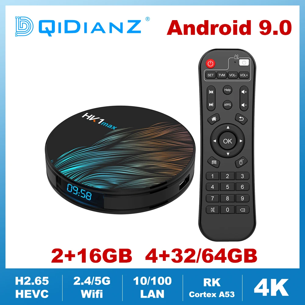 HK1MAX Android 9,0 Smart tv Box четырехъядерный 2,4G/5G Wifi BT 4,0 DDR3 Netflix 4K HDR медиаплеер VS X96 HK1 MAX Мини приставка