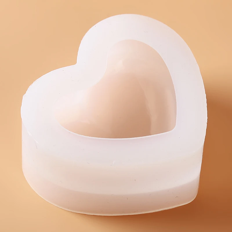 

3D Mirror DIY Moulds Love Heart Shape Candle silicone mold Cake Decoration Chocolate Cookie Muffin Baking tool Dessert mold