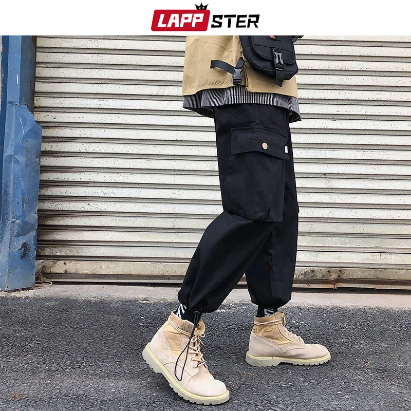 LAPPSTER Мужские Streetwear бегуны Брюки 2019 Mens Hip Hop Black Тренировочные штаны мужчины