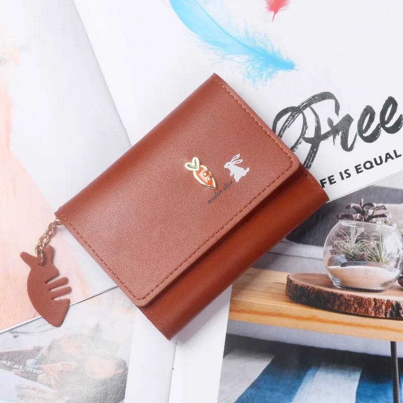 

Cute Animal Wallets Girls Small Coin Purses Short Card Holder for Women Female Mini Money Bags with Soft Leather monedero mujer