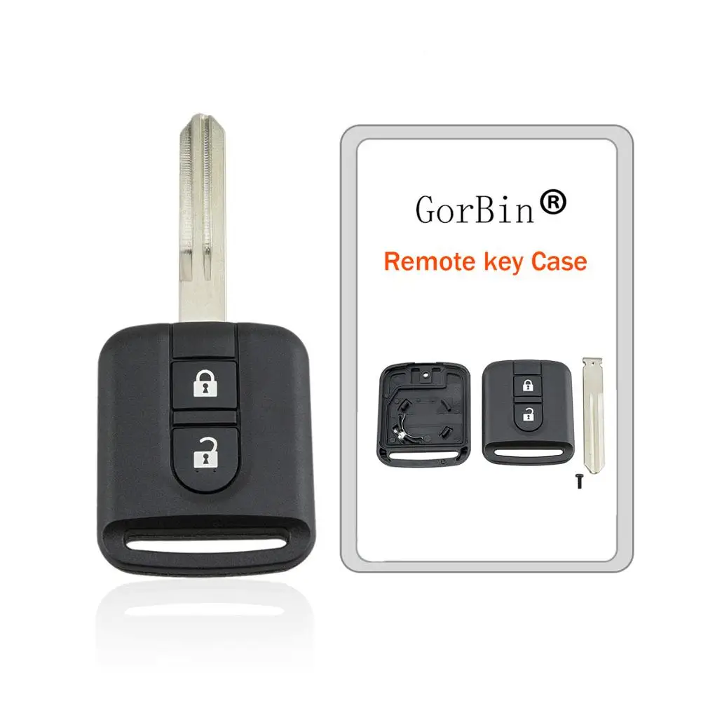 2 кнопки автомобильный чехол для пульта дистанционного управления Nissan Navara Micra Almera