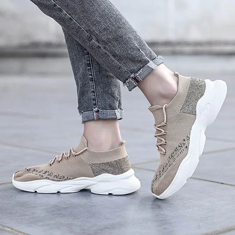 

Мужские кроссовки с вулканизированной подошвой, теннисные туфли без кожи, повседневные лоферы, высокие, с колесами, 680B