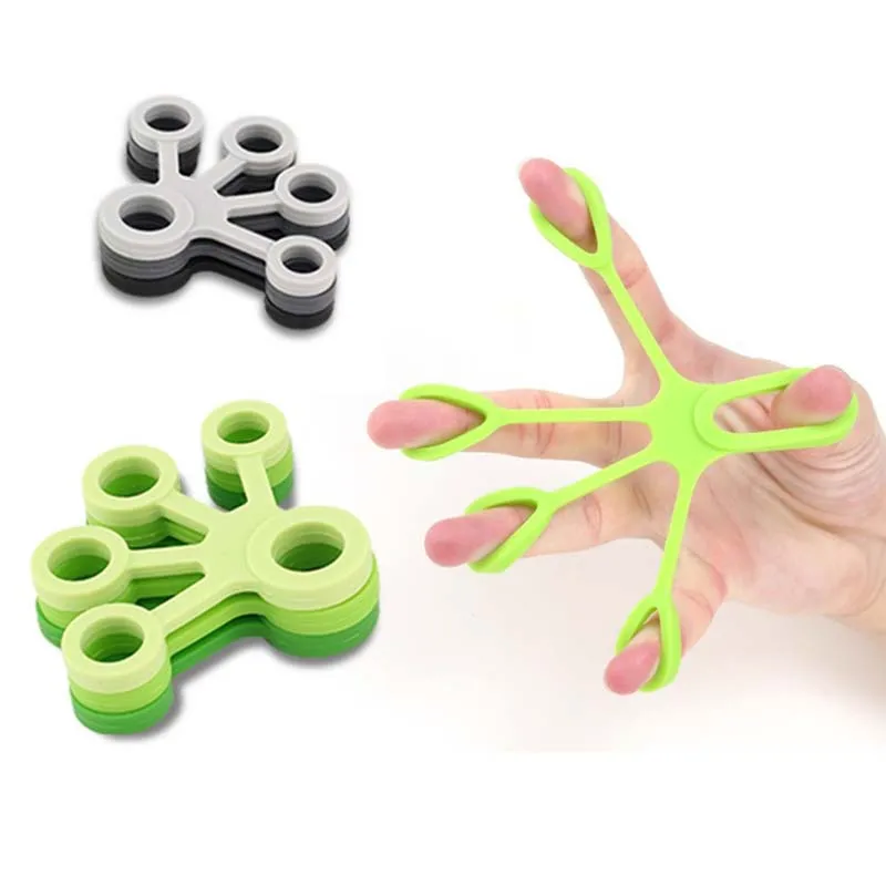 Silicone Hand Puller Finger Resistance Bands Rehabilitation Trainer Expander Grip Pull | Спорт и развлечения