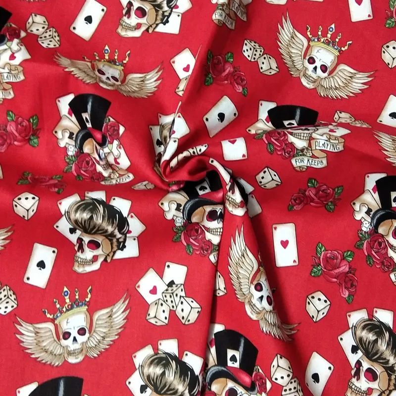 Винтажное платье в стиле панк крутая хлопковая ткань с принтом виде красного