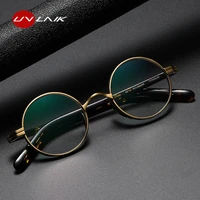 high quality pure titanium glasses frame men vintage round optical prescription spectacle frames women luxury brand eyewear