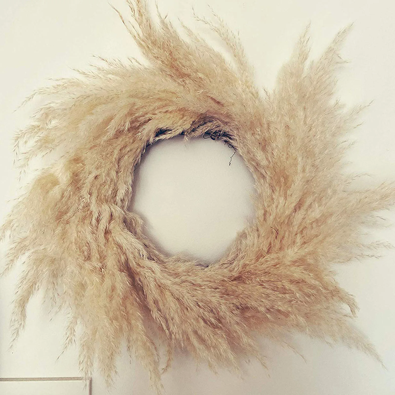 

Natural Handmade Wreath Dried Flowers Pampas Grassland Decoration Wall Crafts Christmas Party Autumn Wedding Decoration