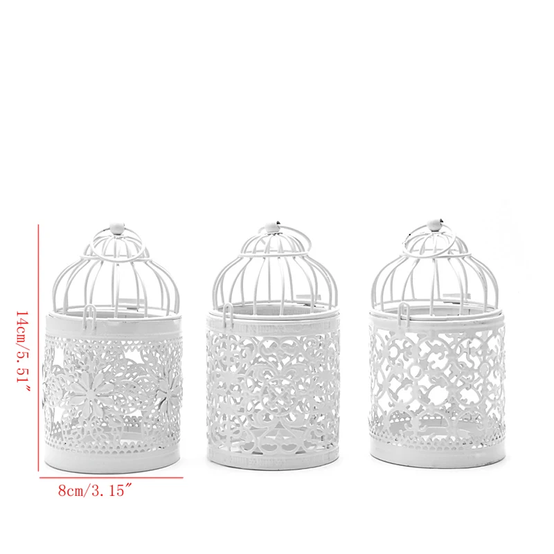 Полый подсвечник подвесной фонарь птичья клетка винтажный кованый новый HX6D -