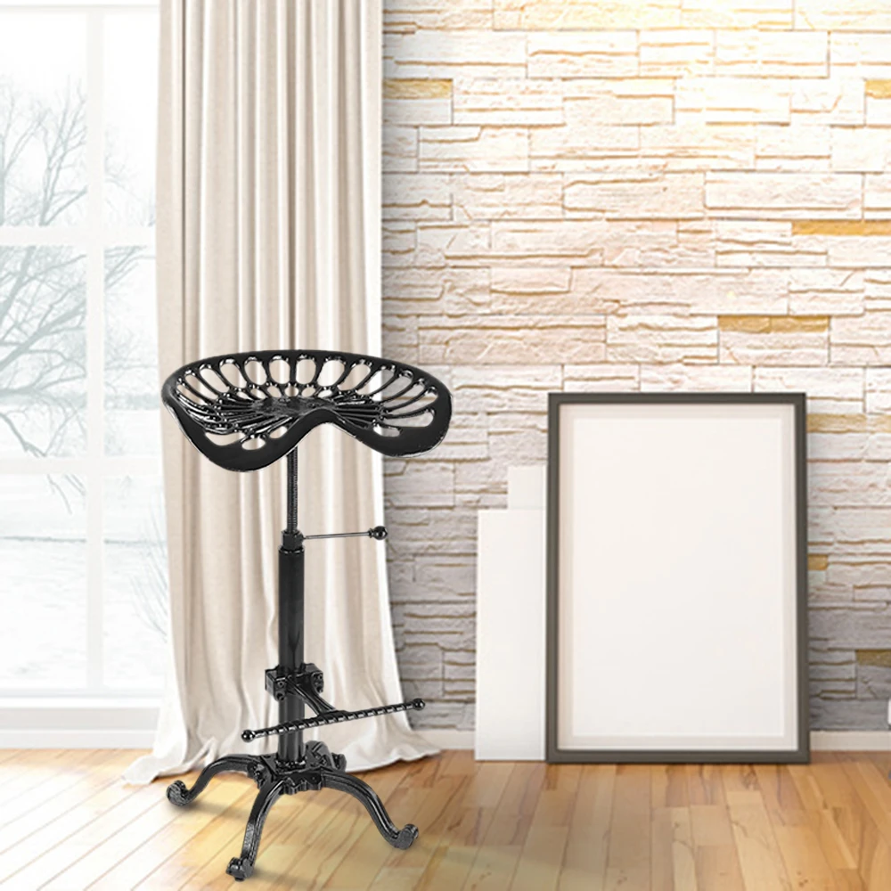 Металлический индустриальный барный стул современный регулируемый по высоте