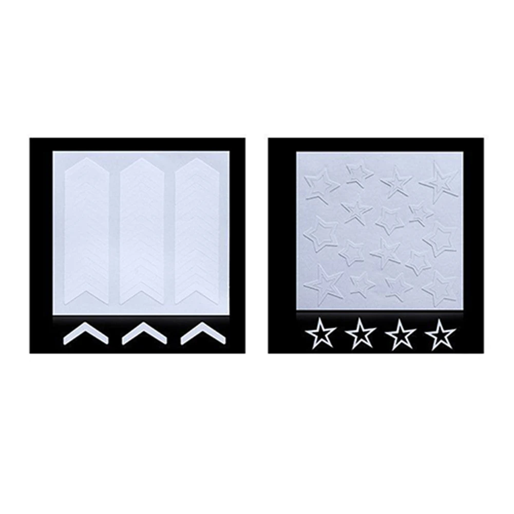 5 листов французский маникюр Дизайн ногтей наконечник формы Руководство стикер