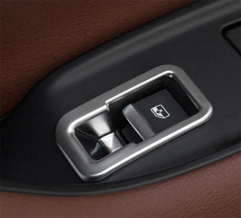 Автомобильный Стайлинг, двери, подлокотник, панель, Накладка для Audi Q7, оконное стекло, кнопки подъема, рамка, наклейка, полоса, нержавеющая сталь, авто наклейки