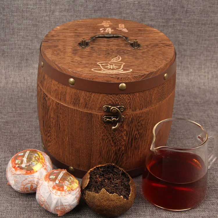 

The Oldest Puer Tea China Yunnan Mandarin Tangerine Pu'er Tea 420g /Wooden Barrel Green Food for Health Care Weight Lose