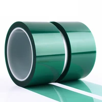 wholesale green pet silicone tape plating spraying masking tape high temperature resistance adhesive tape 33m