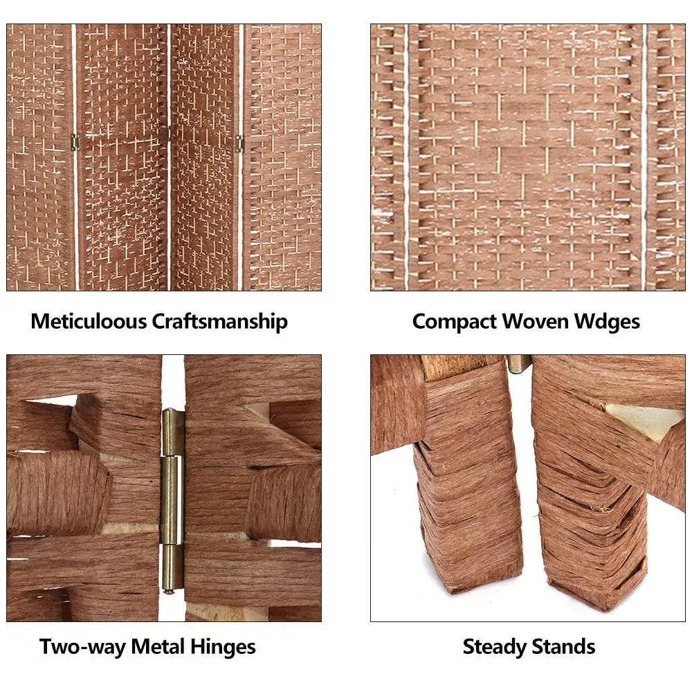 

Classical Chinese Style Screens Wood Dividers Natural Wicker Folding Room Screens Outdoor Divider Screens Room Dividers Curtains