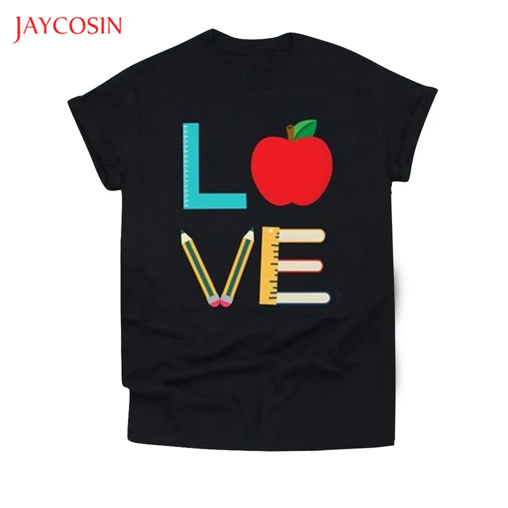 Jaycosin Love Apple футболки для женщин День Святого Валентина хлопковые повседневные