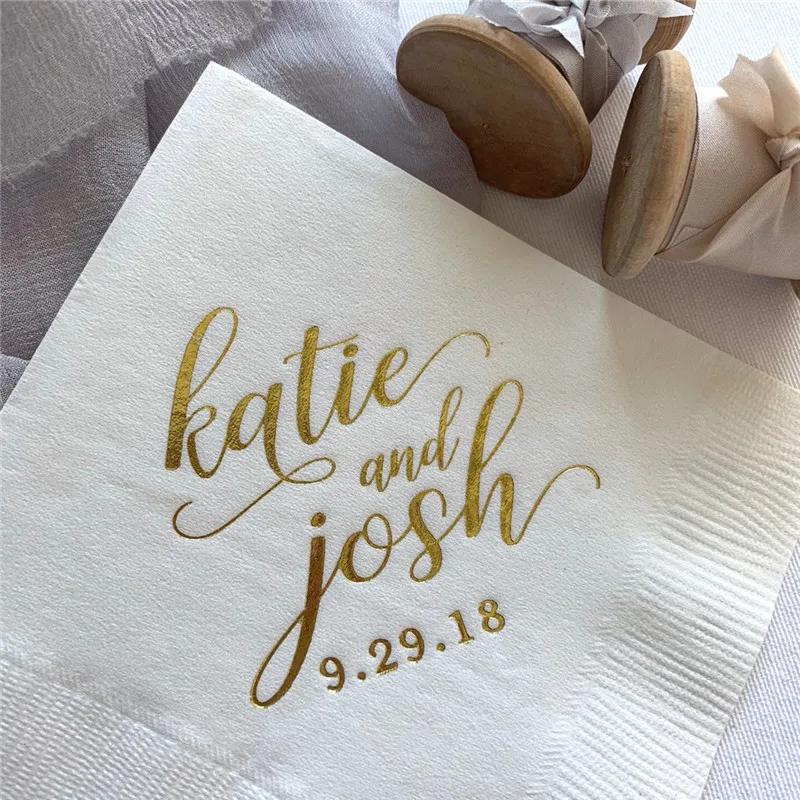 

Custom First Name Wedding Napkins ，Rehearsal Dinner ， Engagement Party ，Bridal shower ， Custom Honeymoon ，Modern Bachelorette