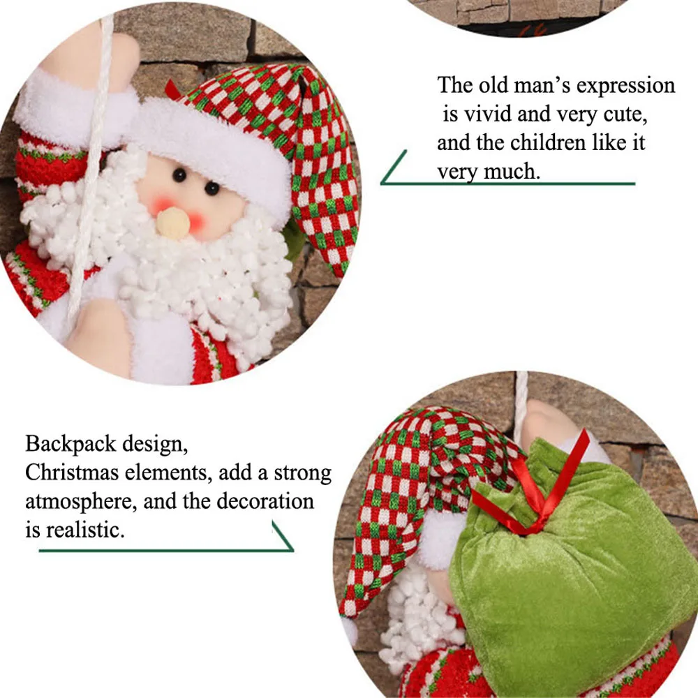 Милый эльф Санта-Клаус рождественские украшения кукла-веревка с Санта-Клаусом