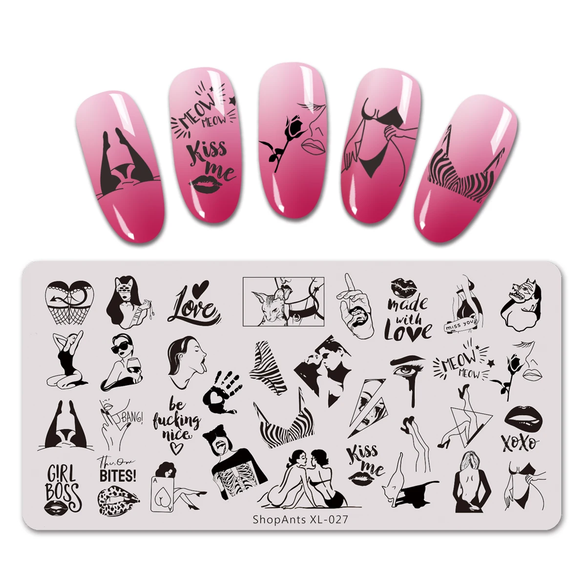 Маникюрный шаблон для стемпинга ногтей из нержавеющей стали 6*12 см | Красота и