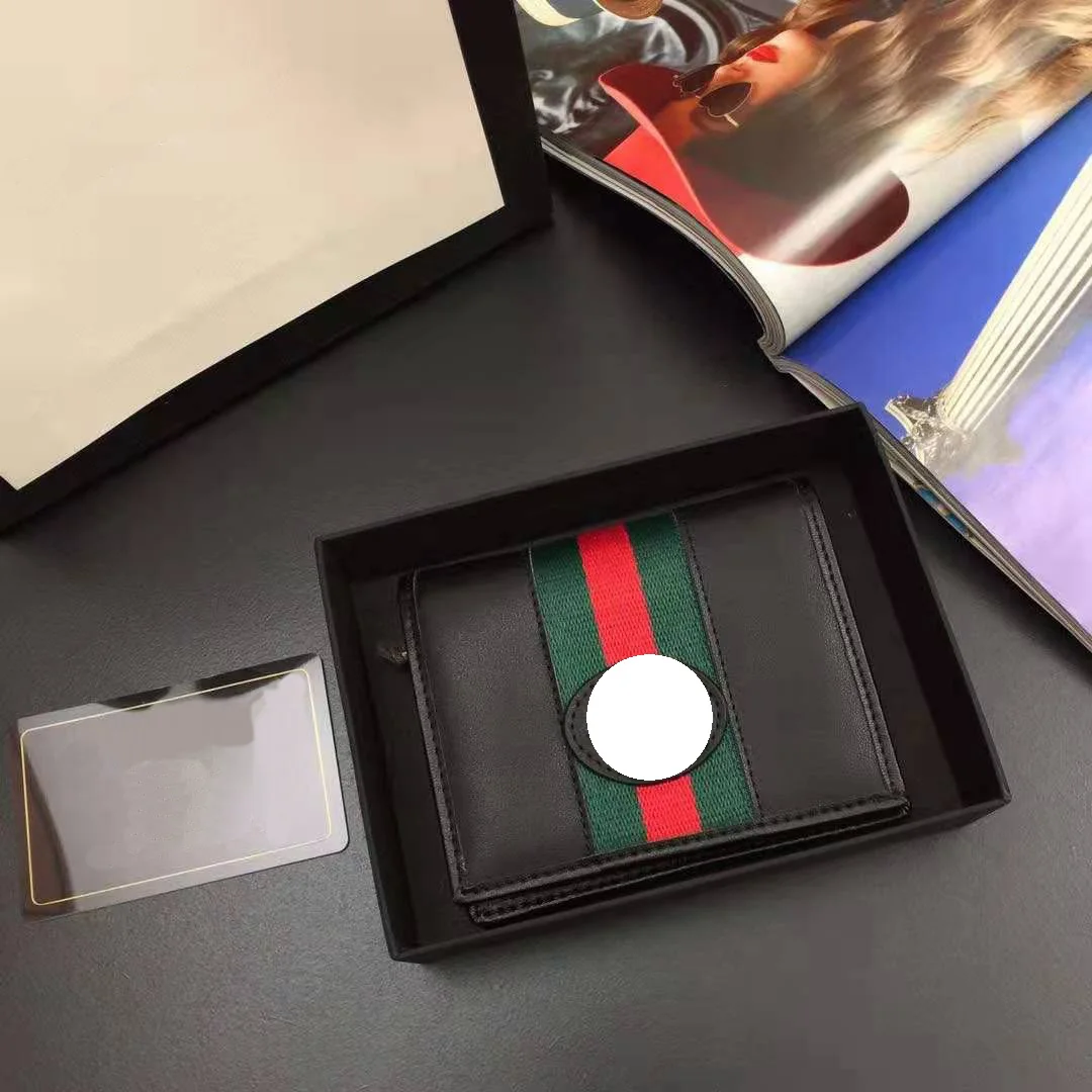 

2021 Luxury Brand Classic Double G Letter Design Advanced Stripe Ribbon Gold Hardware Accessories Fashion Wallet