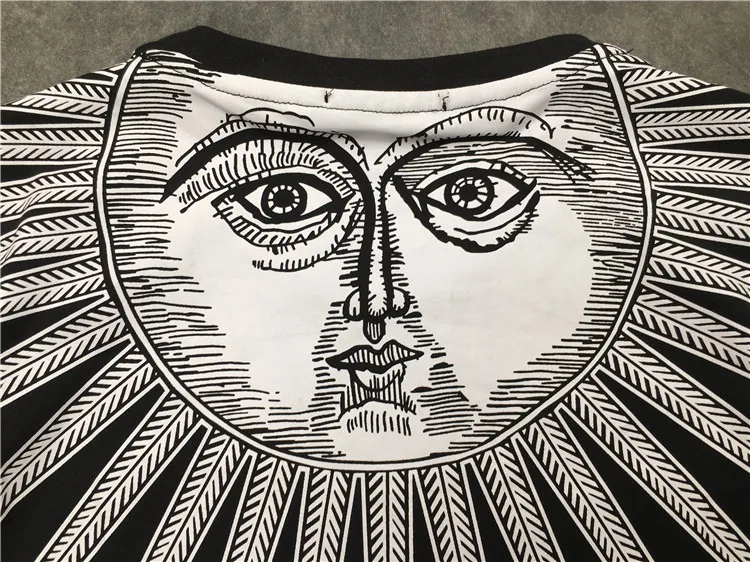 

New High luxury Men Fashion T Shirts sun Crying Print T-Shirt Hip Hop Skateboard Street Cotton T-Shirts Tee #Z3