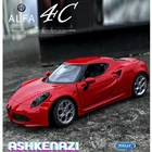 Модель автомобиля WELLY 1:24 Alfa Romeo 4c, модель автомобиля из сплава, модель автомобиля, украшение, коллекция, подарок, игрушка, литье под давлением, модель мальчика