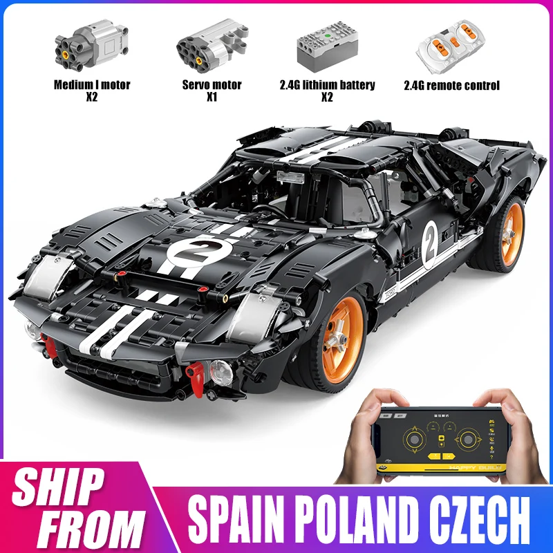 

2404Pcs X.Q TOYS QC010 Car Model The MOC-33807 Forded GT40 MK I 1967 Set Building Blocks Assembly Motorized Car Bricks Kids Gift