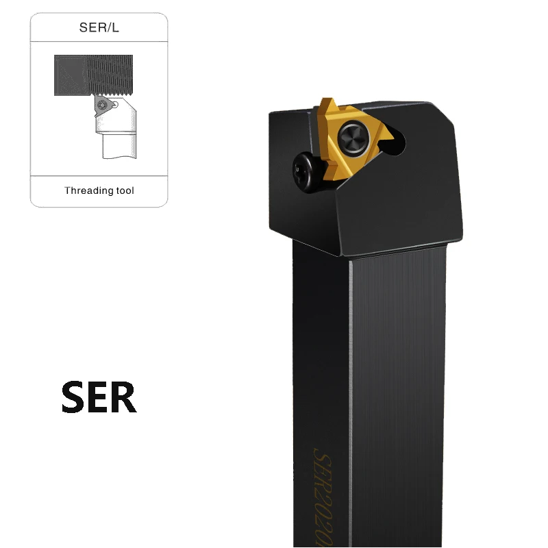 

BEYOND High Quality SER SEL Theading External Lathe Tool Holder CNC Carbide Inserts ER/IR Turning Cutter Shank SER1212H11 1pcs