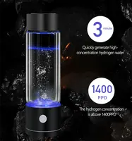 Hydrogen Rich Water Generator Bottle -Glass Cupbody SPE&PEM High Concentration Of Hydrogen Water Generator H2 Inhalation Device 2