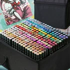 Маркеры спиртовые с двойным наконечником, кисть набросок, 3660 цветов, в чехле, окрашивающие маркеры шт.