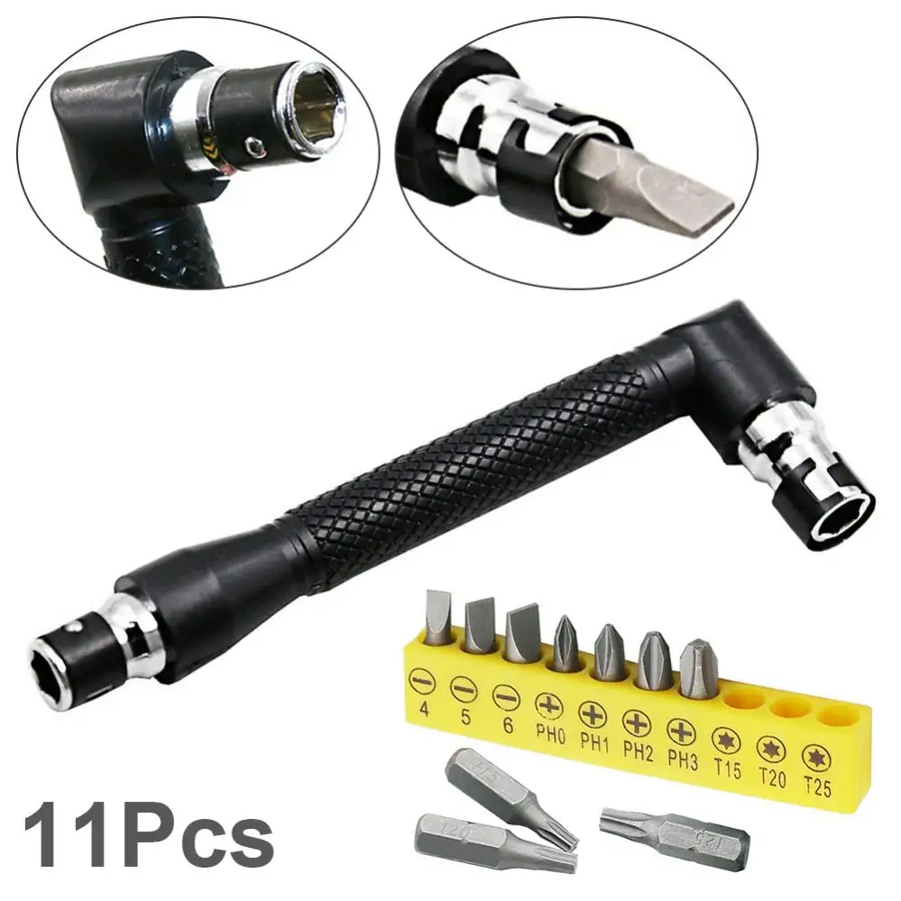

Набор мини-гаечных ключей 6,35 мм, L-образный двойной гаечный ключ с 10 отвертками, ручной инструмент, комбинированный гаечный ключ