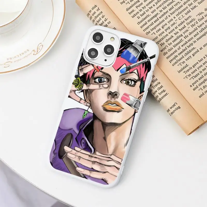 

Jojo Anime Bizarre Adventure Phone Case Candy Color for iPhone 11 12 mini pro XS MAX 8 7 6 6S Plus X SE 2020 XR