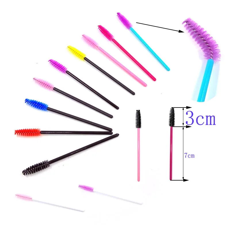 50 шт. косметические ресницы с бриллиантами кисти Кристальные щеточки тушью для