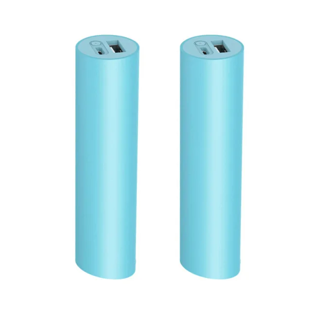 Blue 2pcs ZMI полный 3000 мАч банк питания Перезаряжаемый 18650 батареи мини банк питания для iPhone samsung Android смартфон - Цвет: Blue 2pcs