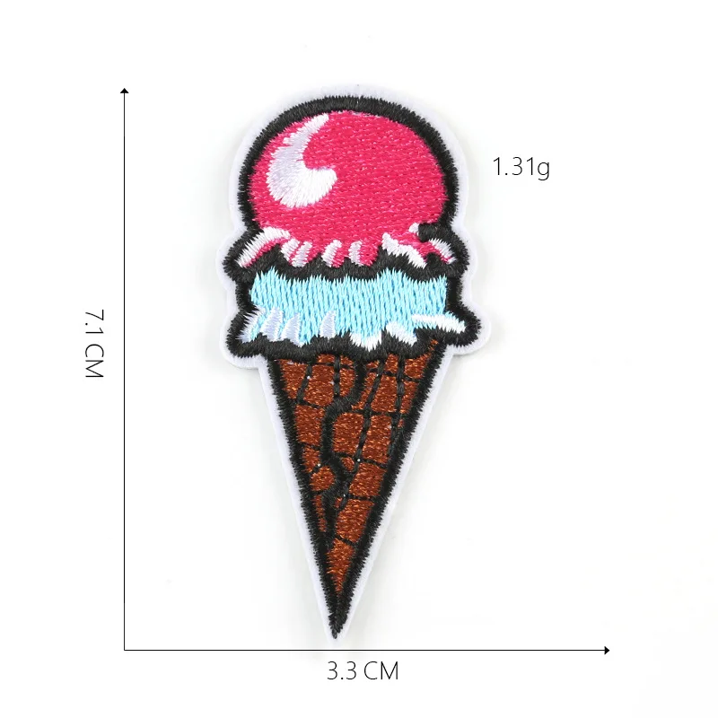 1-PCS-G-151 Ледяная одежда мороженое нашивки для полосы еда одежда наклейки Утюг На Аппликации Вышивка леденец значки@ G - Цвет: 1-PCS-G-151
