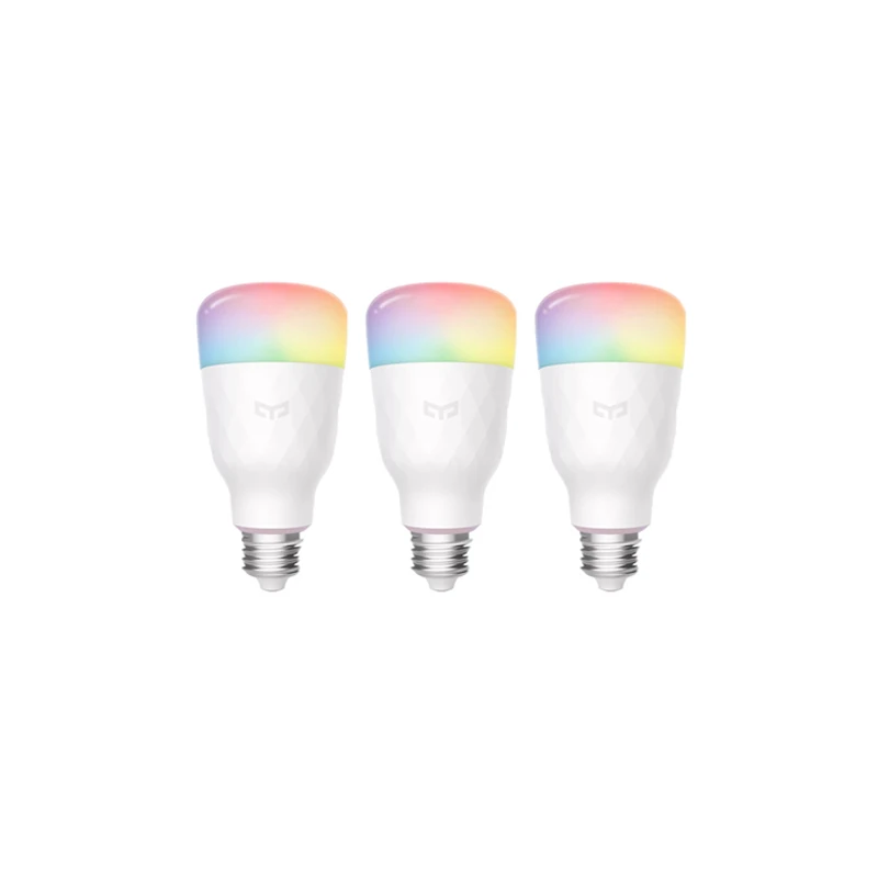 3 Pieces Новейший Xiao mi Yee светильник RGB светодиодный умная лампа 1S RGB E27 8,5 Вт 800 люменов умный WiFi светильник mi Home Apple Homekit пульт дистанционного управления - Цвет: 3 Pieces
