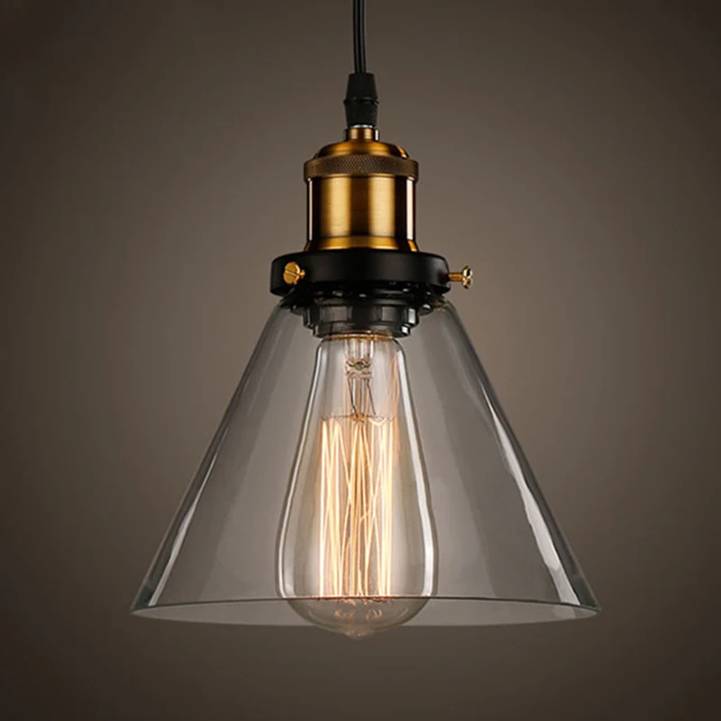 Itayak винтажные подвесные светильники абажур Янтарный стеклянный подвесной