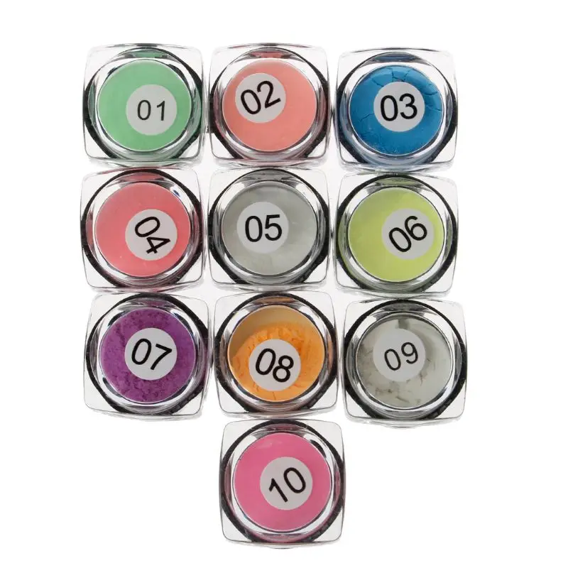 

10 Colors Luminous Powder Resin Pigment Set Dye UV Resin Epoxy DIY Making Jewelry Crafts Crystal Epoxy Material Glowing Powders
