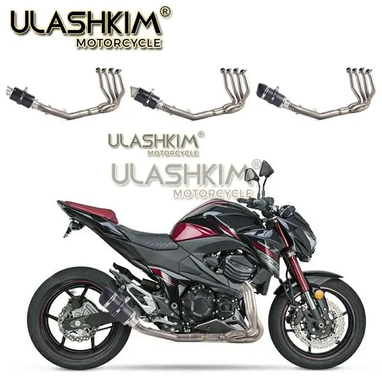 Полный цикл Системы глушитель Изменение среднего звена трубы слипоны для kawasaki Z800