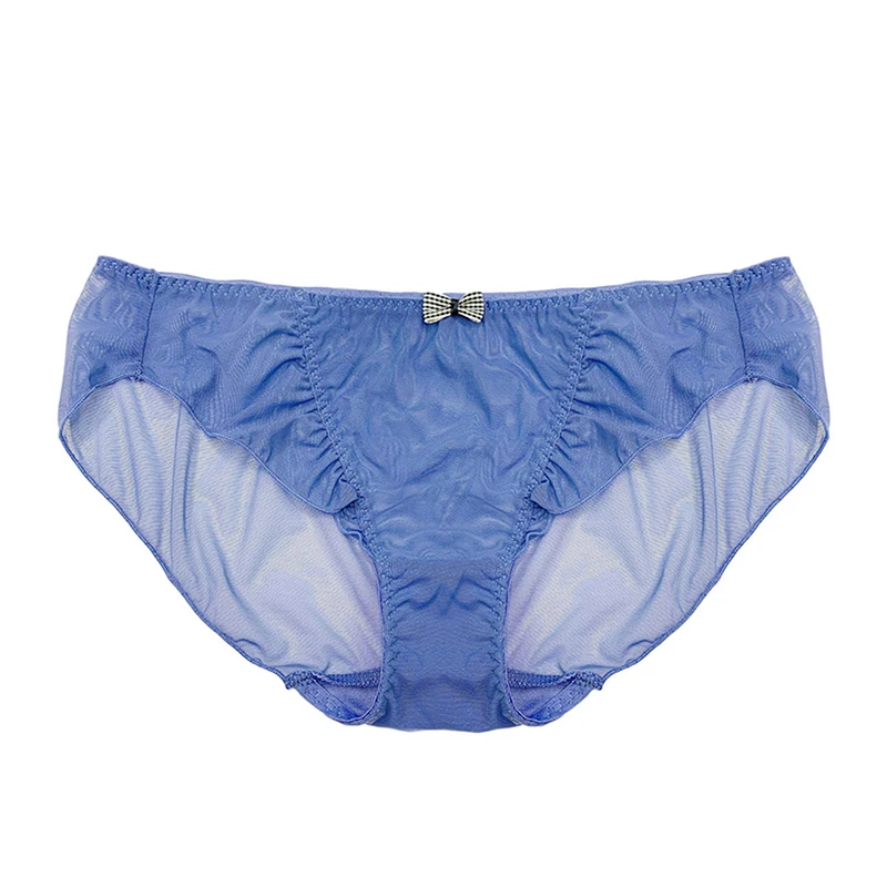 

Women Sexy Panties Mesh Ultra-thin Transparent Bow Briefs Bragas Mujer Ladies See Through Briefs Underwear Low Waist Knickers