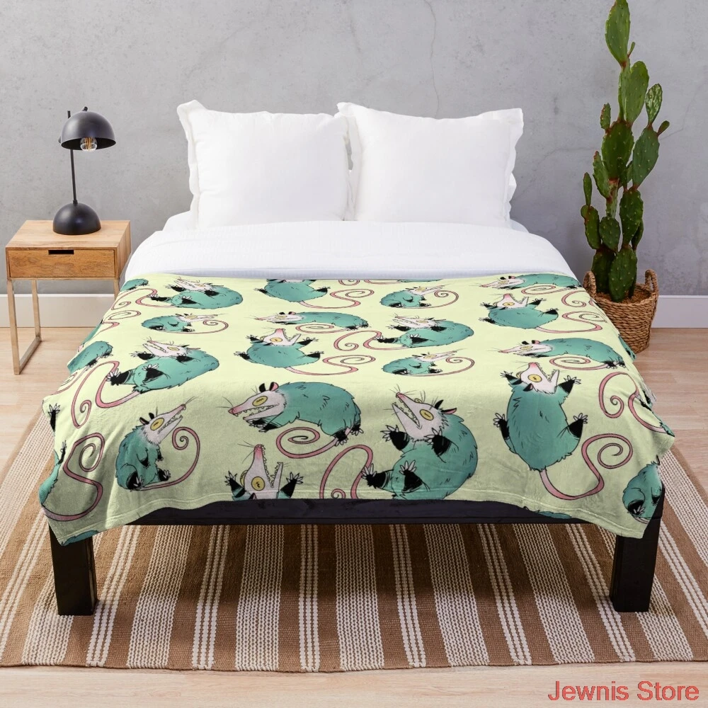 

Trash Cats Throw Blanket Sherpa Blanket Warm Super Soft Flannel Office Nap Bedspread Sofa Bedding Plush Quilt Plaids