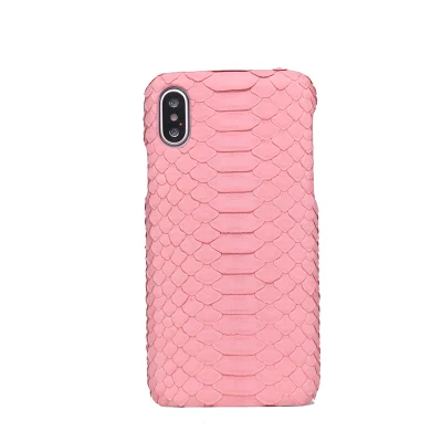 Pink Роскошный чехол из натуральной кожи питона для Apple iPhone 11 Pro Max 5,8 6,1 6,5 настоящая змея Защитная Кнопка открытая крышка сумка для iPhone 6 6S 7 8 Plus X XR XS Max - Цвет: Pink