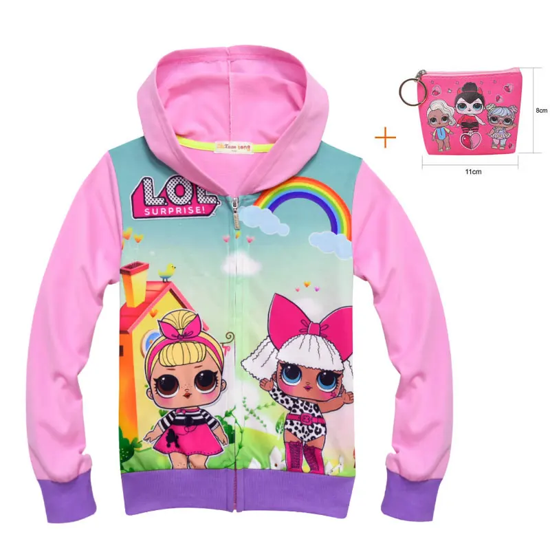 2019 сюрприз мультфильм кукла LOl детская многоцветная куртка девочка толстовка